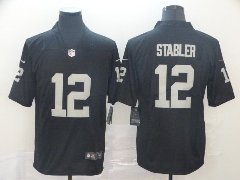 Men Oakland Raiders #12 Stabler Black Nike Vapor Untouchable Limited Player NFL Jerseys